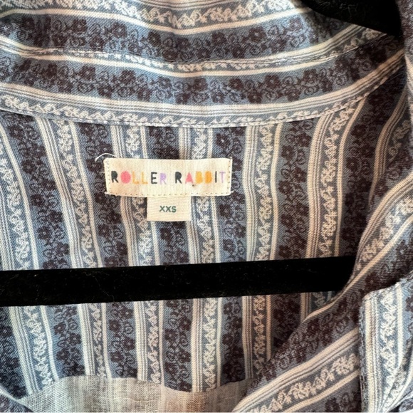 NWOT Roller Rabbit Striped Long Sleeve Button Up Playsuit One Piece Pajama XXS - Picture 2 of 3